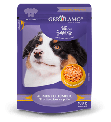 SACHET GEROLAMO DOG CACHORRO SALSA POLLO 100G