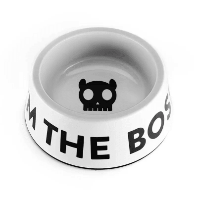 PLATO IM THE BOSS BOWL WHITE LARGE ZEEDOG