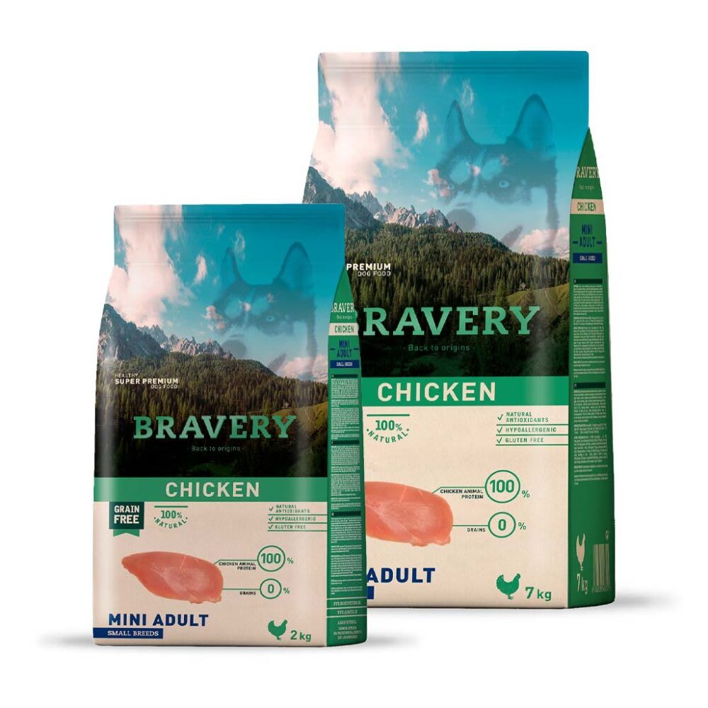BRAVERY DOG MINI CHICKEN ADULT