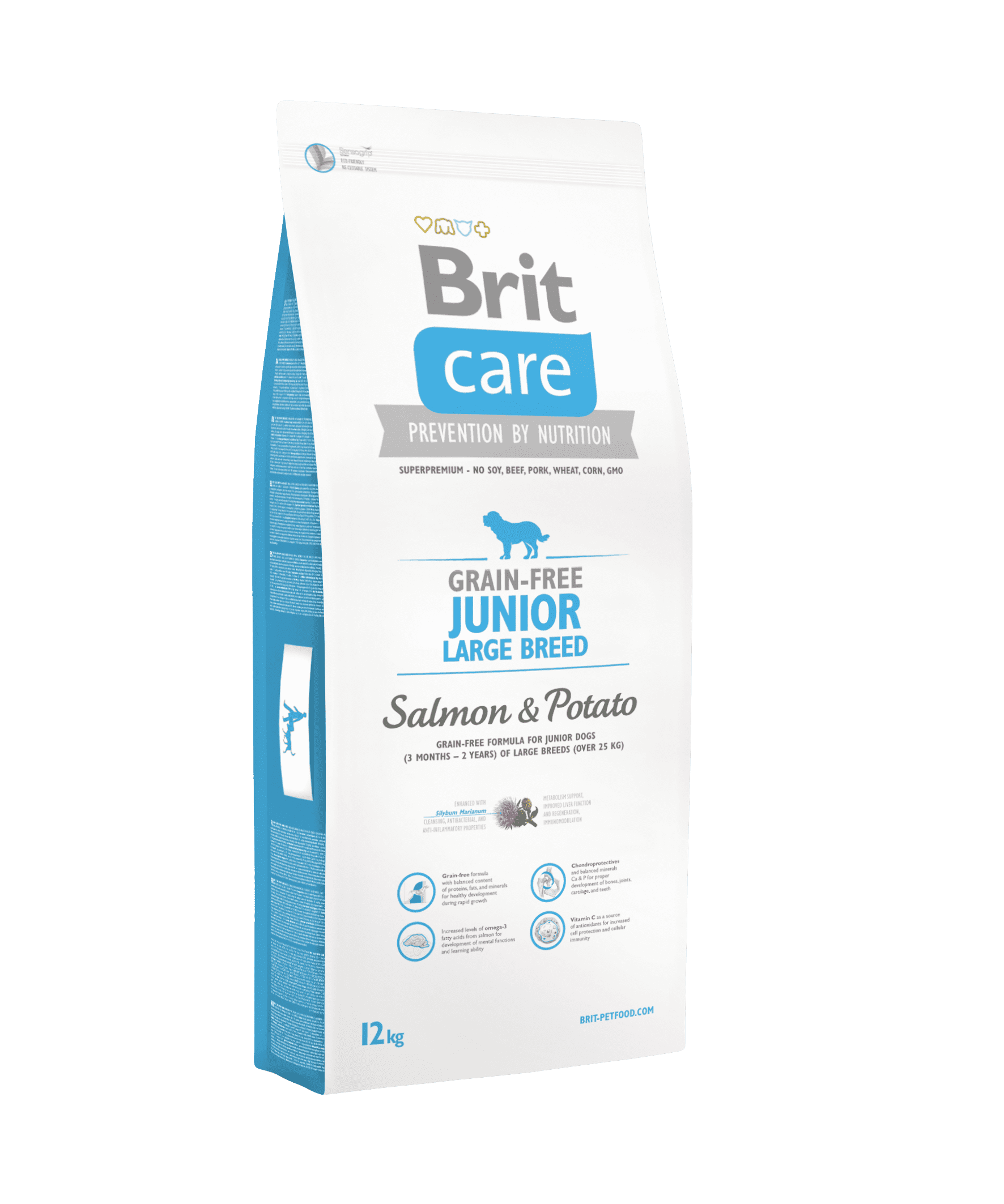 BRIT CARE DOG JUNIOR LARGE BEED SALMON Y POTATO 12KG Valpets