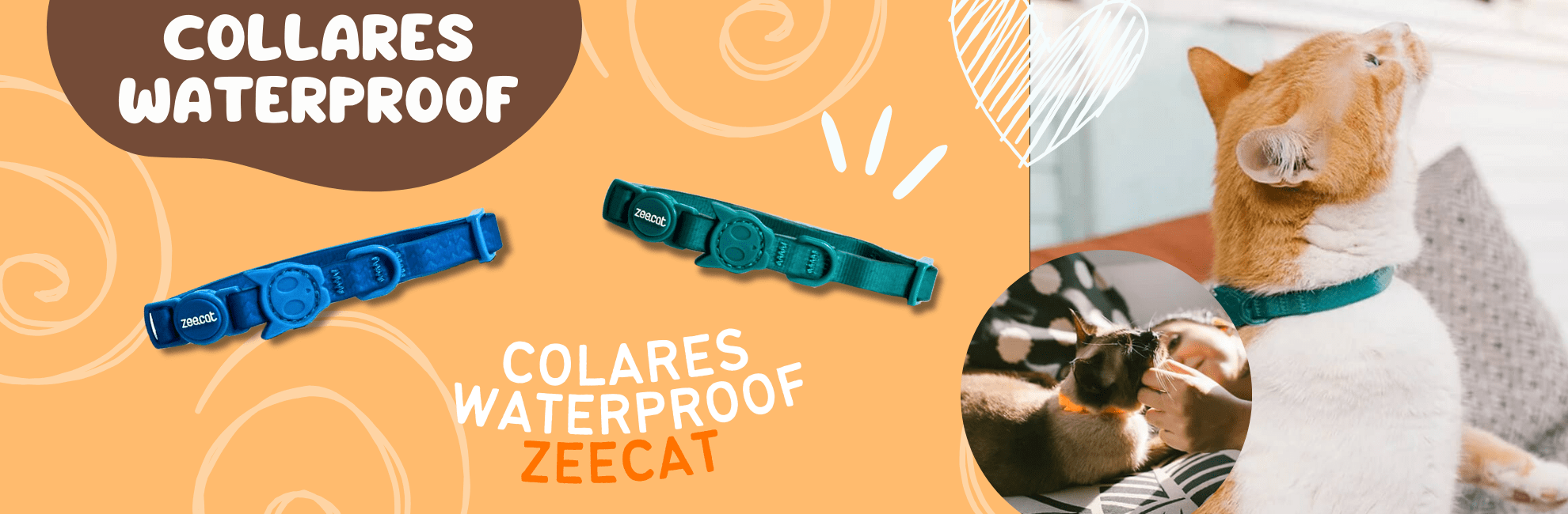 Collares gatos waterproof