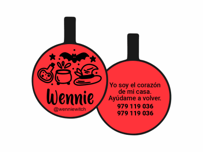 PLACA DE IDENTIFICACIÓN HALLOWEEN CÍRCULO - POCIONES