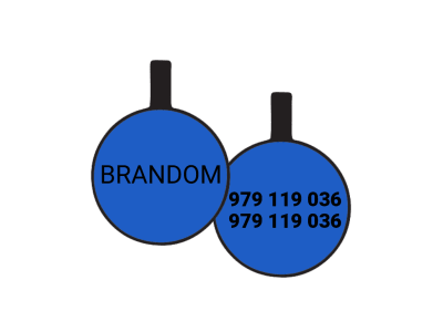 PLACA DE IDENTIFICACIÓN CIRCULO PEQUEÑO - AZUL