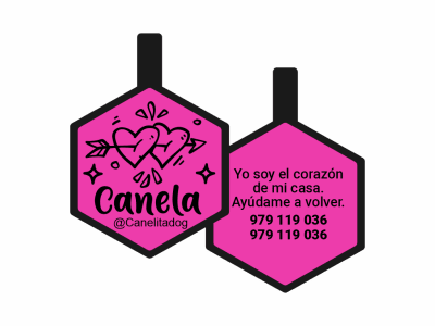 PLACA DE IDENTIFICACIÓN HEXÁGONO - FLECHADOS