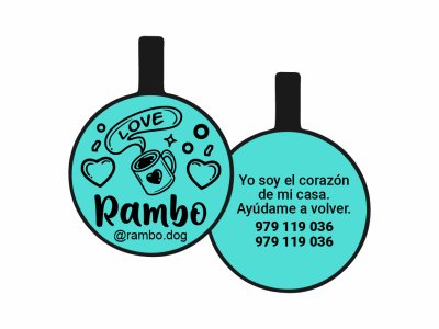 PLACA DE IDENTIFICACIÓN CIRCULO - COFFE LOVE
