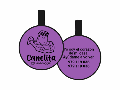 PLACA DE IDENTIFICACIÓN CIRCULO - BUZZ LIGHTYEAR
