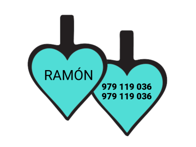 PLACA DE IDENTIFICACIÓN CORAZÓN - TURQUESA