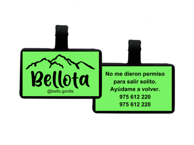 PLACA DE IDENTIFICACIÓN RECTÁNGULO - MONTAÑAS