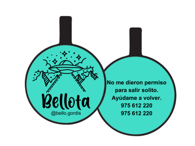 PLACA DE IDENTIFICACIÓN CIRCULO - ALIEN