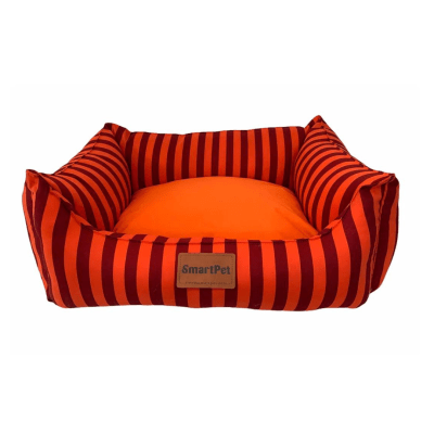 CAMA ALGODON NARANJA A RAYAS MEDIUM