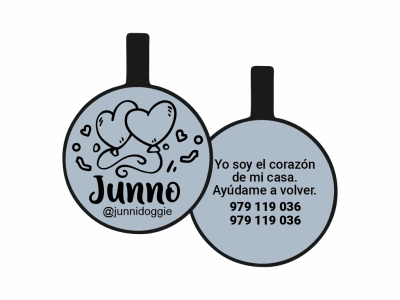 PLACA DE IDENTIFICACIÓN CIRCULO - GLOBOS DE AMOR