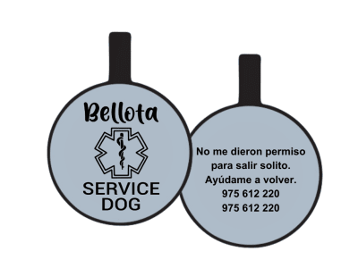 PLACA DE IDENTIFICACIÓN CIRCULO - ALERTA MÉDICA