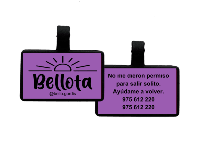 PLACA DE IDENTIFICACIÓN RECTÁNGULO - AMANECER