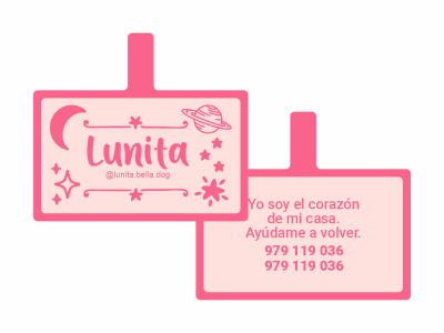 PLACA DE IDENTIFICACIÓN RECTÁNGULO - GALAXIA