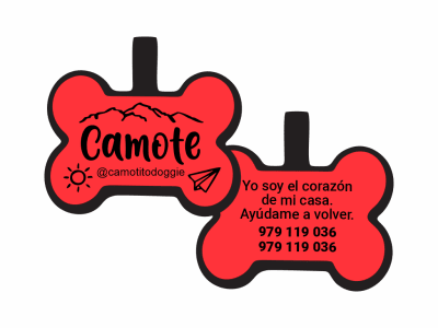PLACA DE IDENTIFICACIÓN HUESO - AVENTURA