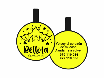 PLACA DE IDENTIFICACIÓN HALLOWEEN CÍRCULO - VAMPIRO
