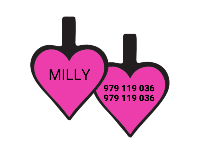 PLACA DE IDENTIFICACIÓN CORAZÓN - FUCSIA