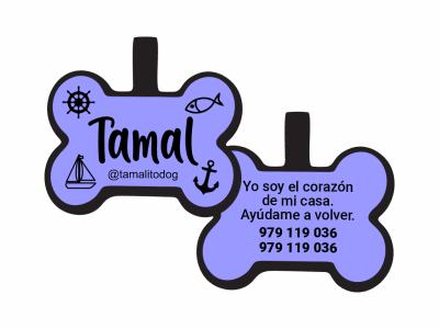 PLACA DE IDENTIFICACIÓN HUESO - NAUTICA