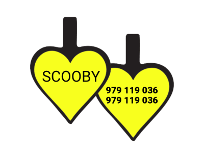 PLACA DE IDENTIFICACIÓN CORAZÓN - AMARILLO