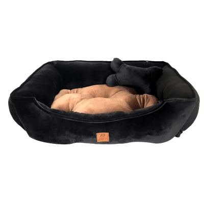 CAMA TERCIOPELO NEGRO MEDIUM