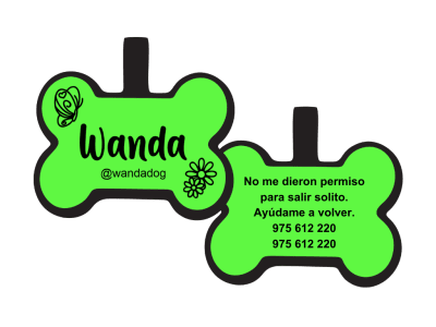 PLACA DE IDENTIFICACIÓN HUESO - FLOREADO