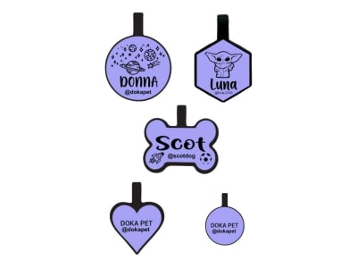 EXTREMELY DURABLE ID TAG LILAC