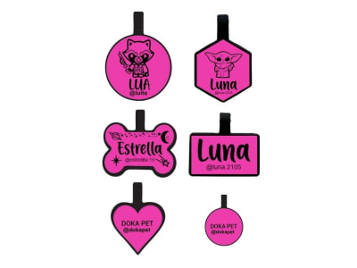 EXTREMELY DURABLE ID TAG FUCHSIA