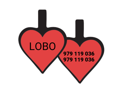 PLACA DE IDENTIFICACIÓN CORAZÓN - ROJO