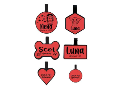 EXTREMELY DURABLE ID TAG RED