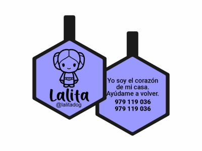 PLACA DE IDENTIFICACIÓN HEXÁGONO - LEIA