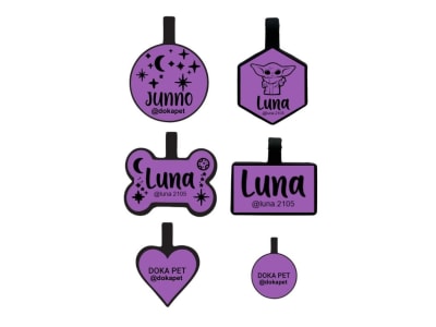 EXTREMELY DURABLE ID TAG PURPLE