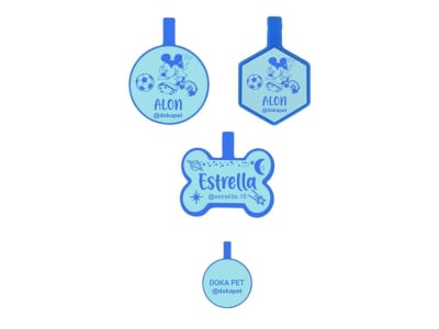 EXTREMELY DURABLE ID TAG DOUBLE BLUE