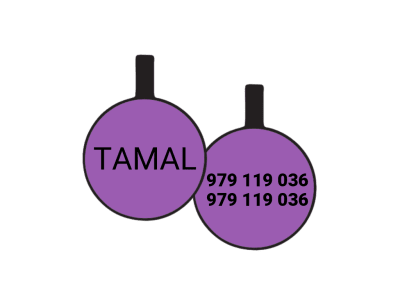 PLACA DE IDENTIFICACIÓN CIRCULO PEQUEÑO - MORADO