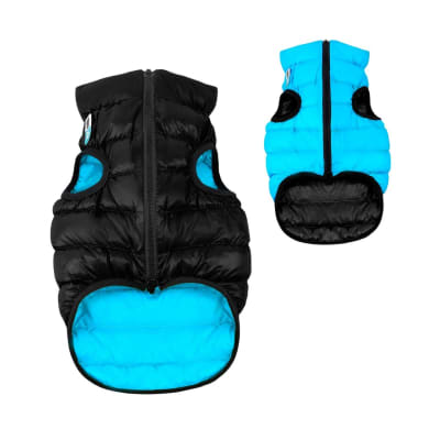 AIRY VEST REVERSIBLE NEGRO CELESTE