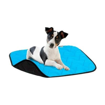 AIRY VEST MAT REVERSIBLE CELESTE NEGRO