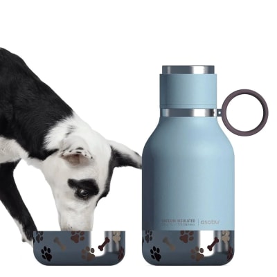 ASOBU DOG BOWL BOTTLE STAINLESS BLUE