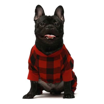 FITWARM PIJAMA BUFFALO PLAID NEGRO/ROJO