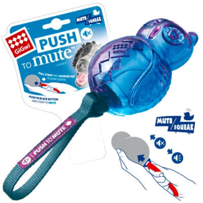 GIGWI OWL Push To Mute transparent purple and blue