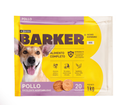 BARKER ALIMENTACION NATURAL POLLO (20 HAMBURGUESAS)