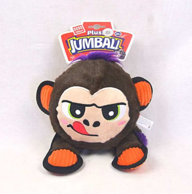GIGWI JUMBALL PLUSH MONO - Pelota con cobertura de peluche con texturas