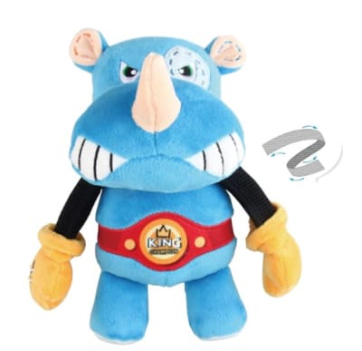 GIGWI ROCK ZOO RINOCERONTE - Peluche jalador con sonido