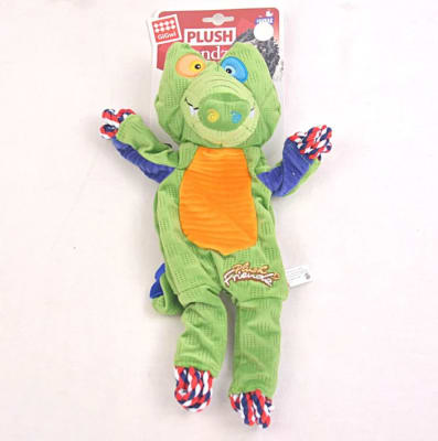BIG PLUSH FRIENDZ COCODRILO GIGWI - Juguete jalador con soga interior + chirriador