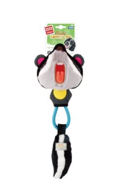 HÉRCULES ZORRO NEGRO GIGWI - Juguete jalador con chirriador y sonido de papel arrugado en el interior