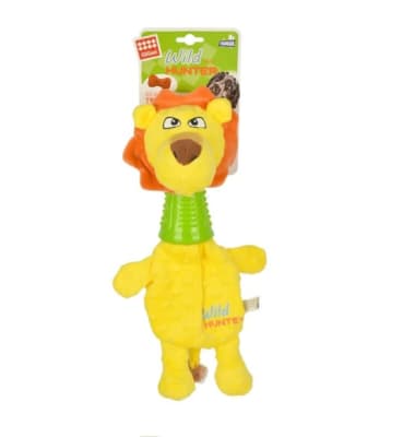 LEÓN WILD HUNTER GIGWI - Juguete con sonido crujiente