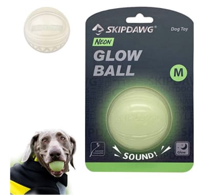 GIGWI SKIPDAWG NEON GLOW BALL