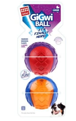 GIGWI Ball with Squeaker L 2PK