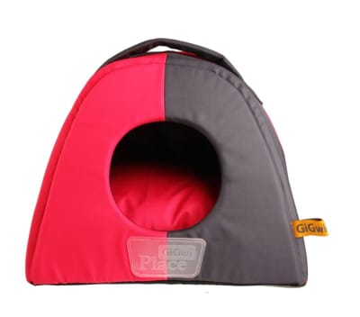 GIGWI PLACE CAMA IGLÚ, TPR ROSADO & GRIS