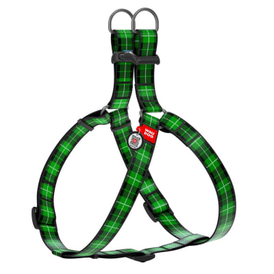 WAUDOG ARNES TARTAN GREEN- HEBILLA FASTEX - PLACA QR