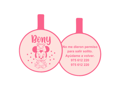 PLACA DE IDENTIFICACIÓN CIRCULO - BABY MINIE