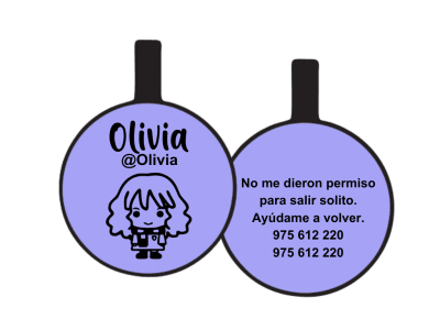 PLACA DE IDENTIFICACIÓN CIRCULO - HERMIONE GRANGER